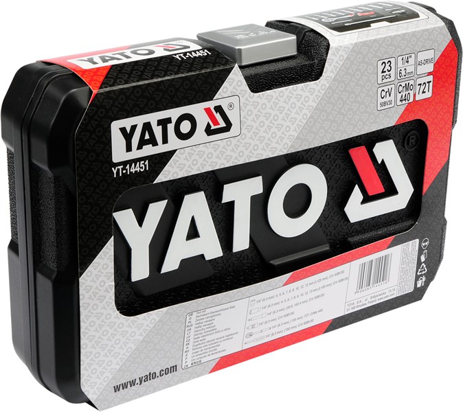 Hylsnyckelsats 1/4 , Universal Yato