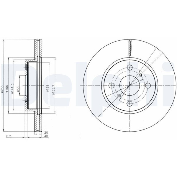 Bromsskiva Ventilerad, Framaxel Delphi BG4274 DELPHI Bromsskiva Ventilerad, Framaxel Delphi BG4274 DELPHI