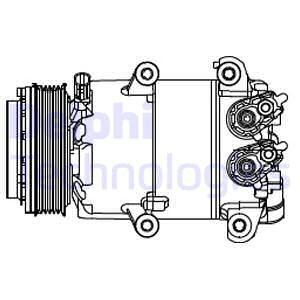 Kompressor, klimatanläggning Delphi CS20466 DELPHI
