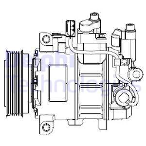 Kompressor, klimatanläggning Delphi CS20474 DELPHI