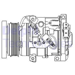 Kompressor, klimatanläggning Delphi CS20508 DELPHI