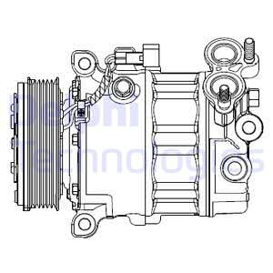 Kompressor, klimatanläggning Delphi CS20512 DELPHI