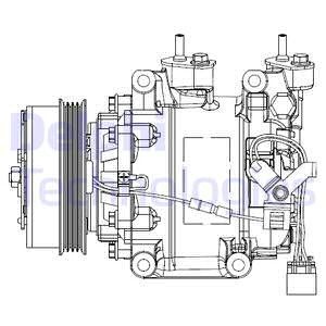 Kompressor, klimatanläggning Delphi CS20515 DELPHI Kompressor, klimatanläggning Delphi CS20515 DELPHI
