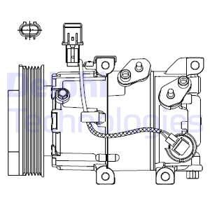 Kompressor, klimatanläggning Delphi CS20518 DELPHI