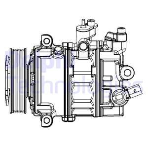 Kompressor, klimatanläggning Delphi CS20529 DELPHI