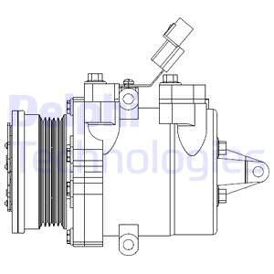 Kompressor, klimatanläggning Delphi CS20534 DELPHI