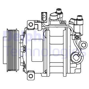 Kompressor, klimatanläggning Delphi CS20546 DELPHI Kompressor, klimatanläggning Delphi CS20546 DELPHI