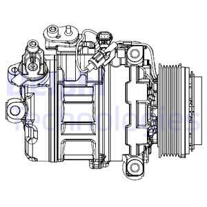 Kompressor, klimatanläggning Delphi CS20547 DELPHI