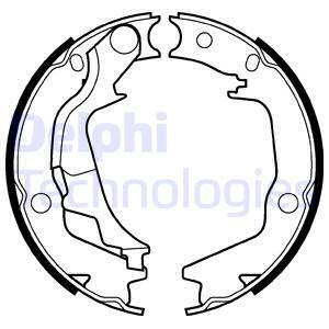 Bromsbackar, sats, parkeringsbroms, Bakaxel Delphi LS2042 DELPHI