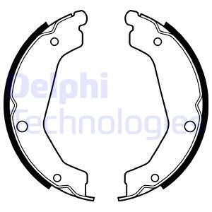 Bromsbackar, sats, parkeringsbroms, Bakaxel Delphi LS2085 DELPHI