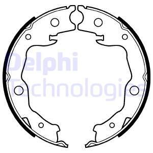 Bromsbackar, sats, parkeringsbroms, Bakaxel DELPHI