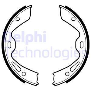 Bromsbackar, sats, parkeringsbroms, Bakaxel Delphi LS2120 DELPHI Bromsbackar, sats, parkeringsbroms, Bakaxel Delphi LS2120 DELPHI