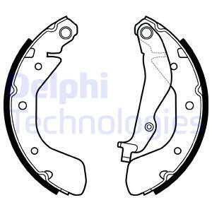 Bromsbackar, sats, Bakaxel Delphi LS2134 DELPHI