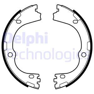 Bromsbackar, sats, parkeringsbroms, Bakaxel Delphi LS2166 DELPHI