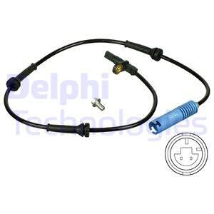 ABS-givare, Sensor, hjulvarvtal, Bakaxel, Höger, Vänster Delphi S DELPHI
