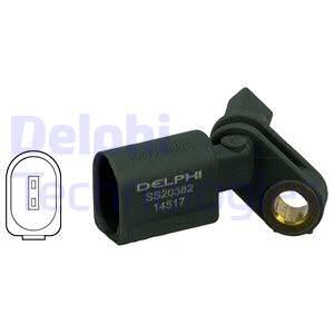ABS-givare, Sensor, hjulvarvtal, framaxel höger Delphi SS20382 DELPHI