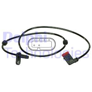 ABS-givare, Sensor, hjulvarvtal, Bakaxel, Höger, Vänster Delphi S DELPHI