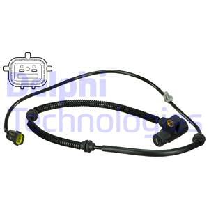 ABS-givare, Sensor, hjulvarvtal, Framaxel, Vänster Delphi SS20515 DELPHI