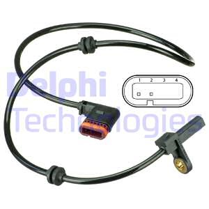 ABS-givare, Sensor, hjulvarvtal, Bakaxel, Höger, Vänster DELPHI ABS-givare, Sensor, hjulvarvtal, Bakaxel, Höger, Vänster DELPHI