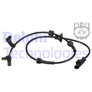 ABS-givare, Sensor, hjulvarvtal, Bakaxel Delphi SS20587 DELPHI