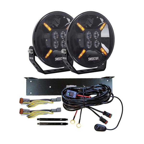 Komplett kit Extraljus Led 2x Ldl-01 7″ Swedstuff 270787-KIT2 SWEDSTUFF