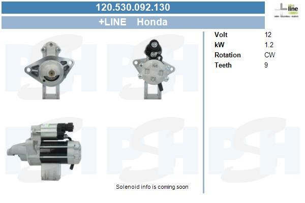 Startmotor 12V Bv psh 120.530.092.130 BV PSH