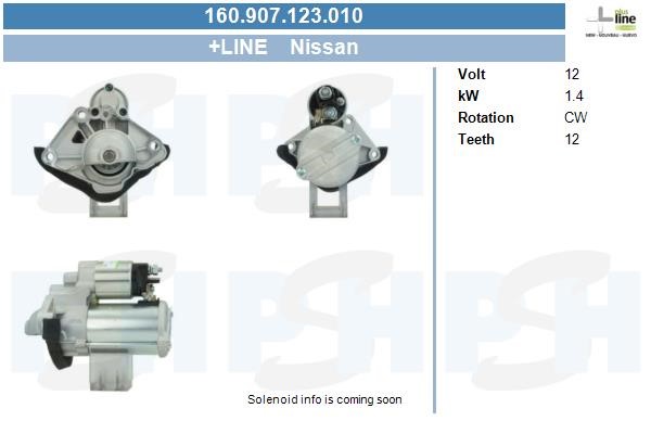 Startmotor 12V Bv psh 160.907.123.010 BV PSH