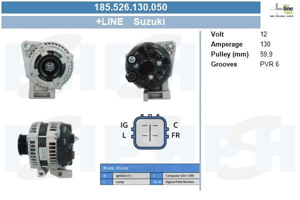 Generator 12V 130A Bv psh 185.526.130.050 BV PSH Generator 12V 130A Bv psh 185.526.130.050 BV PSH