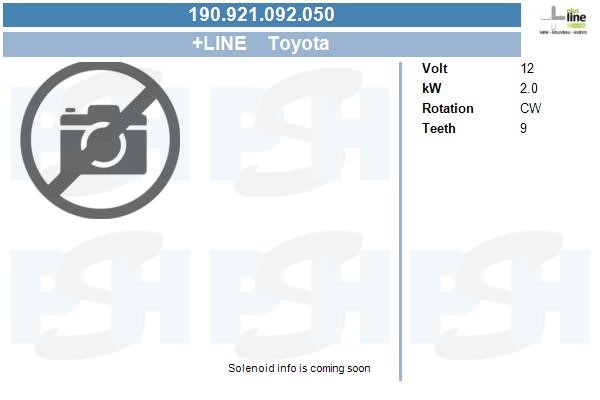 Startmotor 12V Bv psh 190.921.092.050 BV PSH