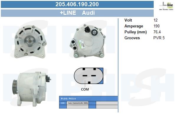 Generator 12V 190A Bv psh 205.406.190.200 BV PSH
