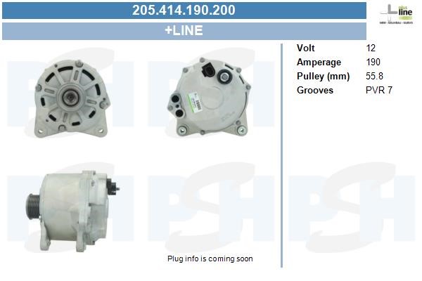 Generator 12V 190A Bv psh 205.414.190.200 BV PSH