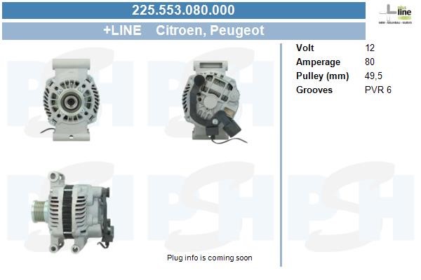 Generator 12V 80A Bv psh 225.553.080.000 BV PSH