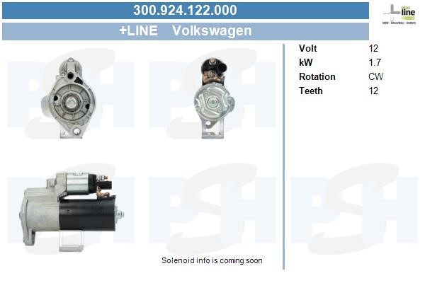 Startmotor 12V Bv psh 300.924.122.000 BV PSH