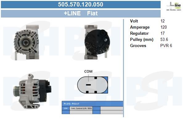 Generator 12V 120A Bv psh 505.570.120.050 BV PSH