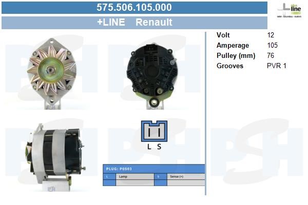 Generator 12V 105A Bv psh 575.506.105.000 BV PSH