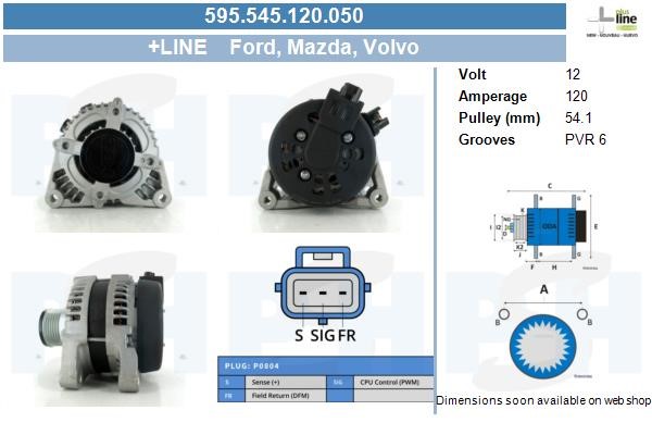 Generator 12V 120A Bv psh 595.545.120.050 BV PSH