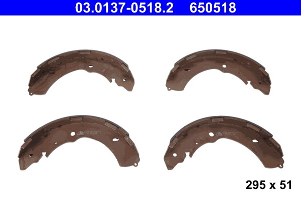 Bromsbackar, sats, Bakaxel Ate 03.0137-0518.2 ATE