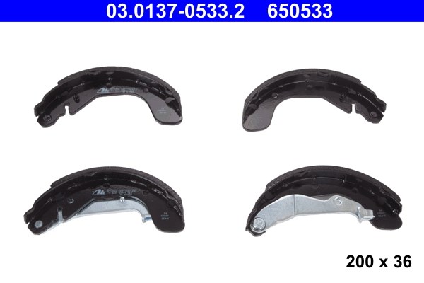 Bromsbackar, sats, Bakaxel Ate 03.0137-0533.2 ATE