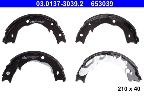 Bromsbackar, sats, parkeringsbroms, Bakaxel Ate 03.0137-3039.2 ATE