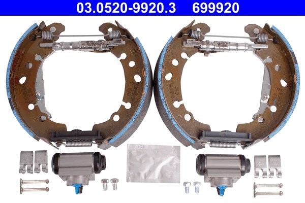 Bromsbackar, sats, Bakaxel Ate Original ate topkit 03.0520-9920.3 ATE