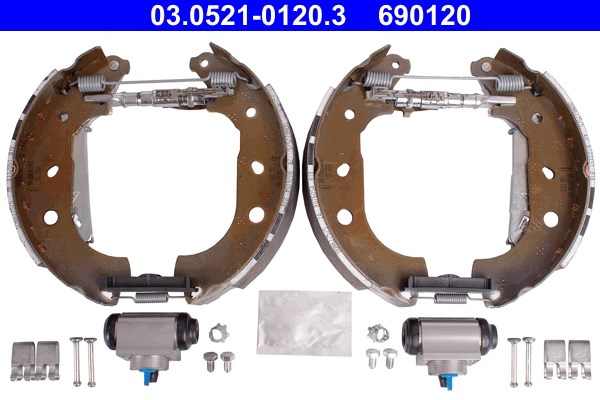 Bromsbackar, sats, Bakaxel Ate Original ate topkit 03.0521-0120.3 ATE
