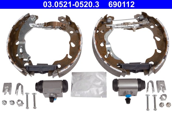 Bromsbackar, sats, Bakaxel Ate Original ate topkit 03.0521-0520.3 ATE