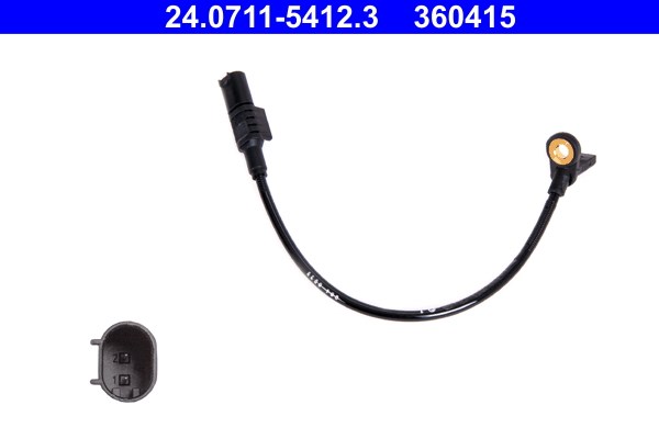 ABS-givare, Sensor, hjulvarvtal, Bakaxel Ate 24.0711-5412.3 ATE