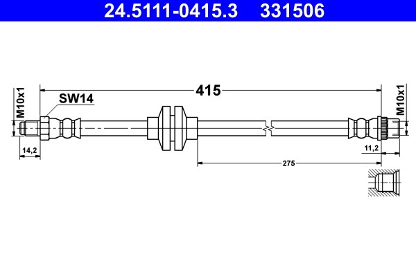 Bromsslang, Framaxel Ate 24.5111-0415.3 ATE