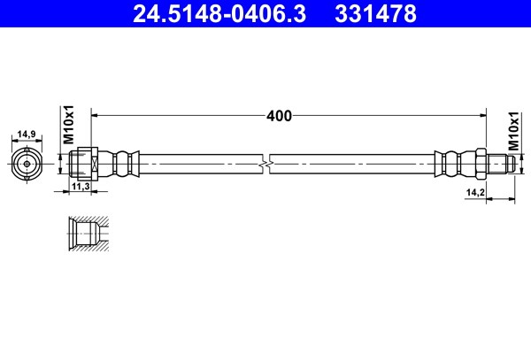 Bromsslang, Framaxel Ate 24.5148-0406.3 ATE
