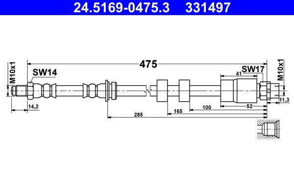 Bromsslang, Framaxel Ate 24.5169-0475.3 ATE