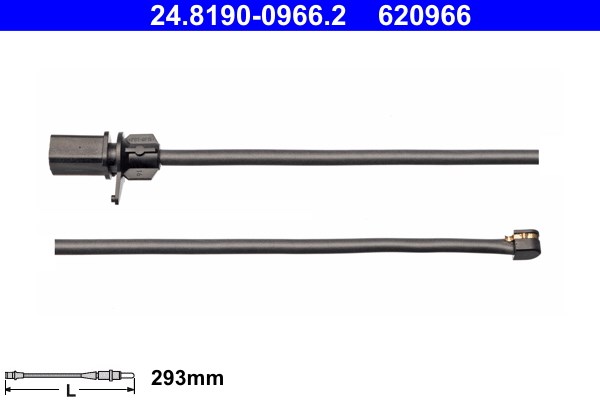 Varningssensor, bromsbeläggslitage, Framaxel Ate 24.8190-0966.2 ATE