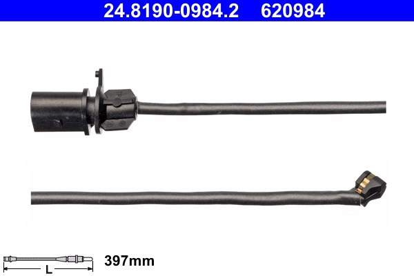 Varningssensor, bromsbeläggslitage, Framaxel Ate 24.8190-0984.2 ATE