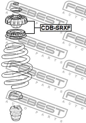 Fjäderbenslager, Fram, höger eller vänster Febest CDB-SRXF FEBEST
