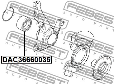 Hjullager, Framaxel Febest DAC36660035 FEBEST Hjullager, Framaxel Febest DAC36660035 FEBEST